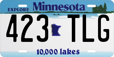 MN license plate 423TLG