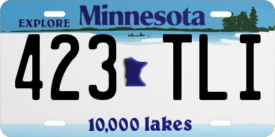 MN license plate 423TLI