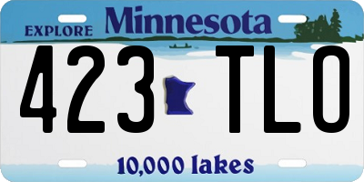 MN license plate 423TLO