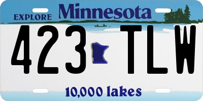 MN license plate 423TLW
