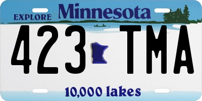 MN license plate 423TMA