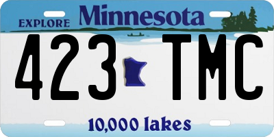 MN license plate 423TMC