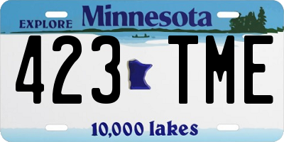 MN license plate 423TME