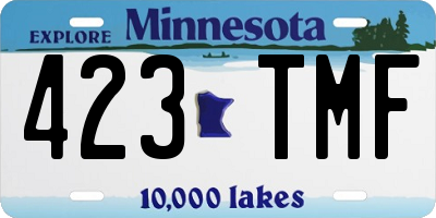 MN license plate 423TMF