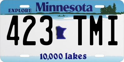 MN license plate 423TMI