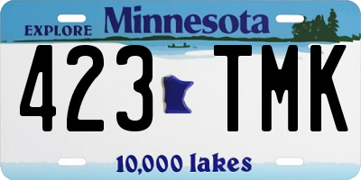 MN license plate 423TMK