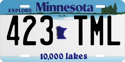 MN license plate 423TML