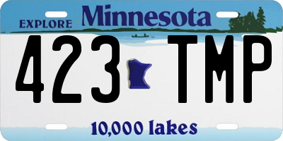MN license plate 423TMP