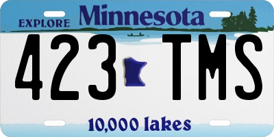 MN license plate 423TMS