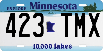MN license plate 423TMX