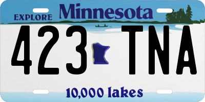 MN license plate 423TNA