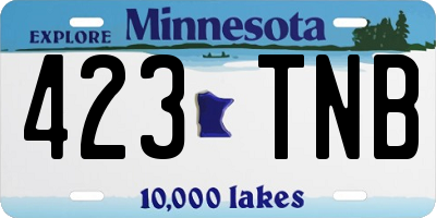 MN license plate 423TNB