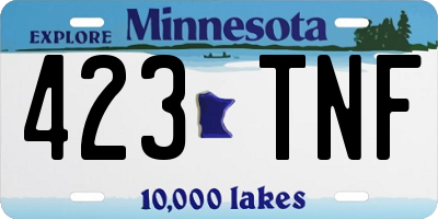 MN license plate 423TNF