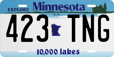 MN license plate 423TNG