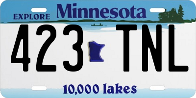MN license plate 423TNL