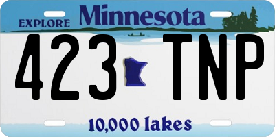 MN license plate 423TNP