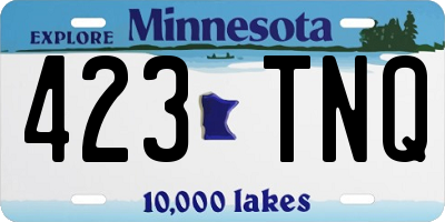 MN license plate 423TNQ