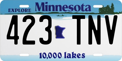 MN license plate 423TNV