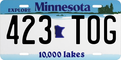 MN license plate 423TOG
