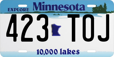 MN license plate 423TOJ