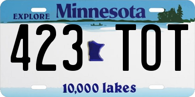 MN license plate 423TOT