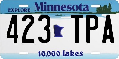MN license plate 423TPA