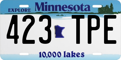 MN license plate 423TPE