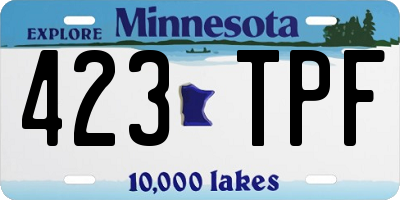 MN license plate 423TPF