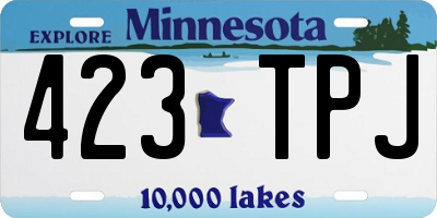 MN license plate 423TPJ
