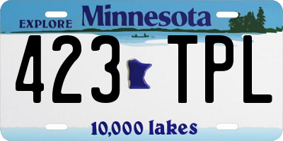 MN license plate 423TPL