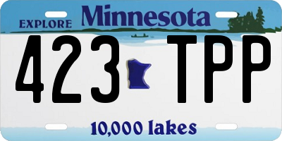 MN license plate 423TPP