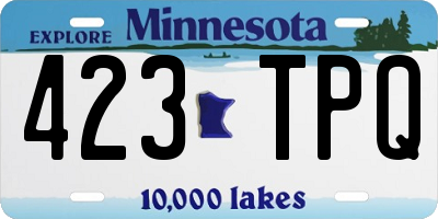 MN license plate 423TPQ