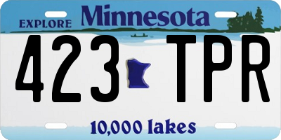 MN license plate 423TPR