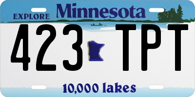 MN license plate 423TPT