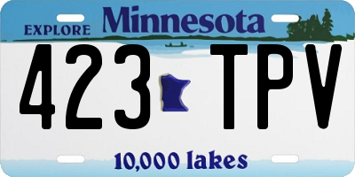 MN license plate 423TPV