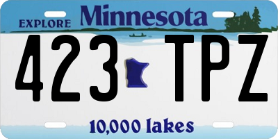 MN license plate 423TPZ