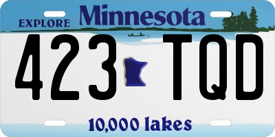 MN license plate 423TQD