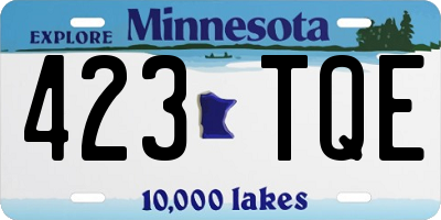 MN license plate 423TQE