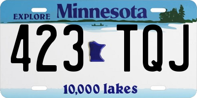 MN license plate 423TQJ