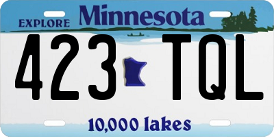 MN license plate 423TQL