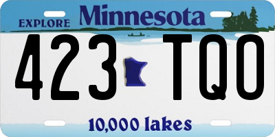 MN license plate 423TQO