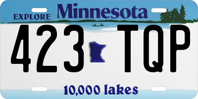 MN license plate 423TQP