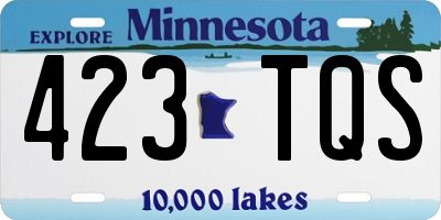 MN license plate 423TQS