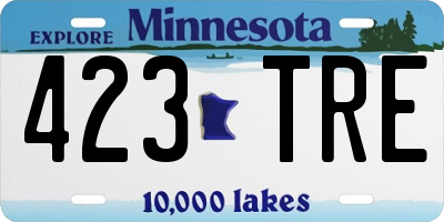 MN license plate 423TRE