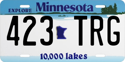 MN license plate 423TRG