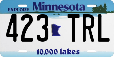 MN license plate 423TRL