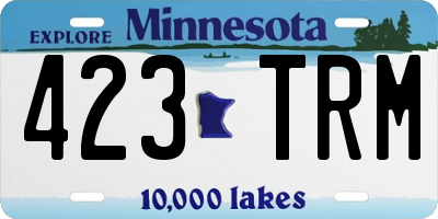 MN license plate 423TRM