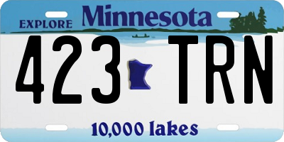 MN license plate 423TRN
