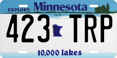 MN license plate 423TRP