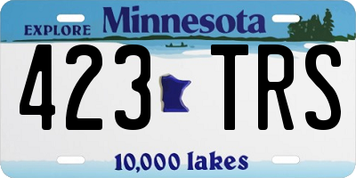 MN license plate 423TRS